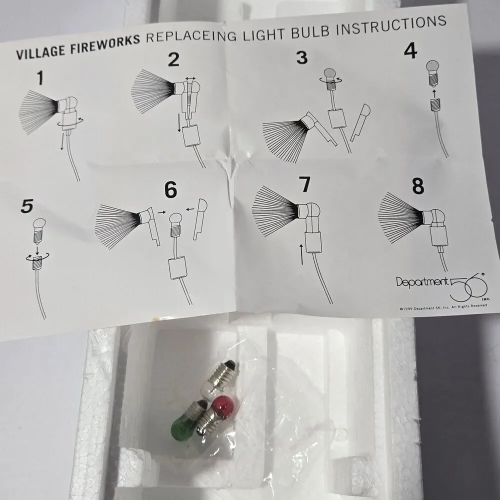 Dept. 56 Village Accessories Fireworks #52727 -Adapter Fiber Optics Lights Sound